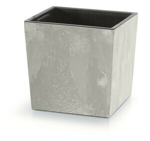 Prosperplast Květináč NURBI CUBE BETON EFFECT šedý, varianta 24 cm