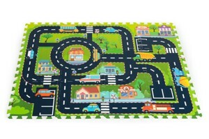 IPLAY Pěnová podložka puzzle Město 12 dílků