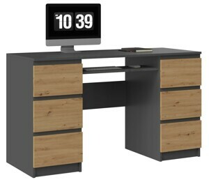 TP Living Psací stůl Kuba antracit/dub artisan