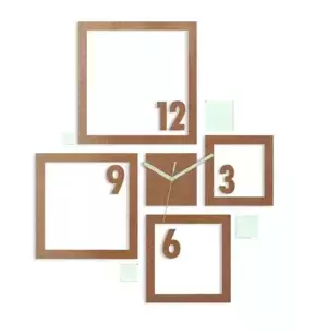 ModernClock 3D nalepovací hodiny Quadrat měděné