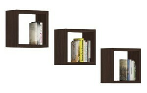 Ak furniture Sada polic Kika 25x25 cm wenge