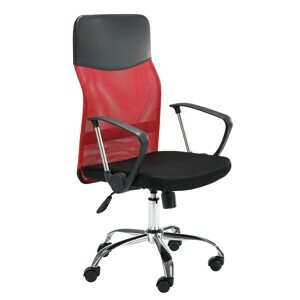 Ak furniture Kancelářská židle FULL na kolečkách červená/černá