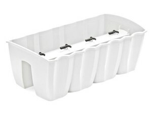Prosperplast Truhlík na zábradlí CROWL bílý 58cm