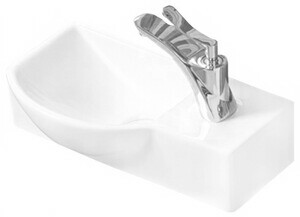 Koupelnové umyvadlo levé MEXEN HUGO 40 x 22 cm bílé