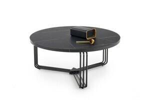 HALMAR Konferenční stolek ANTICA 80 cm mramor černý