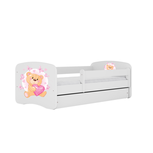 Kocot kids Dětská postel Babydreams medvídek s motýlky bílá, varianta 70x140, bez šuplíků, bez matrace