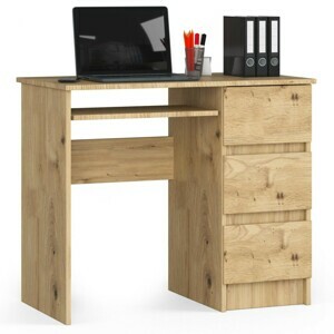 Ak furniture Psací stůl A-6 90 cm dub artisan pravý