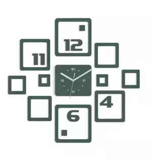 ModernClock 3D nalepovací hodiny Otto šedé