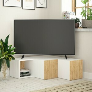 Kalune Design TV stolek COMPACT 90 cm bílý/dub