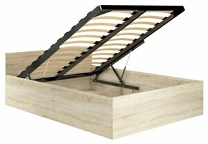 Ak furniture Postel CLP 140x200 cm dvoulůžko s roštem dub sonoma