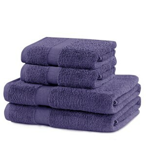 Sada fialových ručníků DecoKing Niki, velikost 2*70x140+2*50x100
