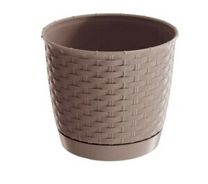 Prosperplast Květináč Ratolla Round mocca, varianta 14,5 cm