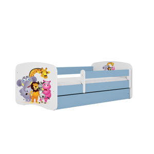 Kocot kids Dětská postel Babydreams ZOO modrá, varianta 70x140, bez šuplíků, bez matrace