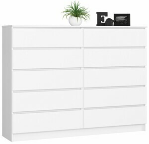 Ak furniture Komoda Rollo K 160 cm bílá matná