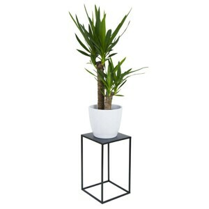HowHomely Květinový stojan Loft 40 cm černý