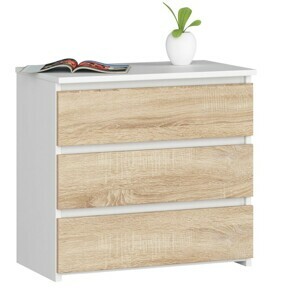 Ak furniture Komoda CL3 60 cm bílá/dub sonoma