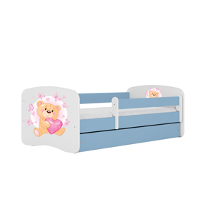 Kocot kids Dětská postel Babydreams medvídek s motýlky modrá, varianta 70x140, bez šuplíků, bez matrace