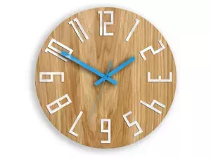 ModernClock Nástěnné hodiny Slim hnědé
