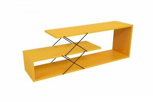 Hanah Home TV stolek Zigzag 120 cm žlutý