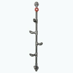 Kalune Design Nástěnný věšák BORURAF 100 cm černý/zlatý