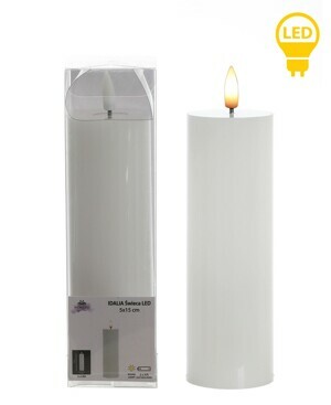 Mondex Since 1986 LED svíčka IDALIA 18 cm bílá