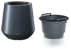 Prosperplast Květináč s vkladem HERO antracit 43,9cm