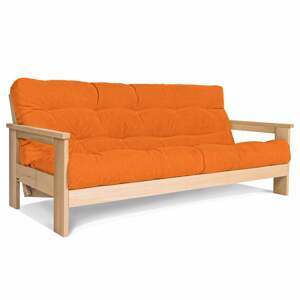 MarLiving Rozkládací pohovka MEXICO 01 210 cm z masivu/oranžová