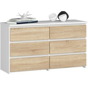 Ak furniture Komoda CL6 100 cm bílá/dub sonoma