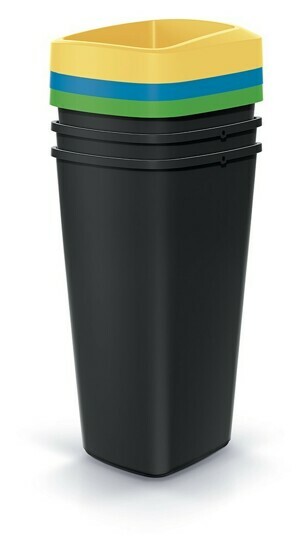 Prosperplast Sada odpadkových košů COMPACTO 3x25 L černá