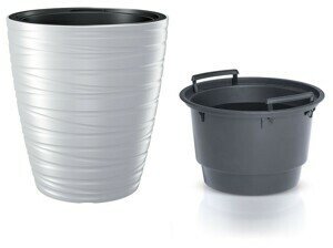 Prosperplast Květináč s vkladem MAXE bílý, varianta 29,6 cm