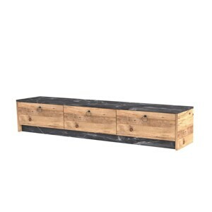Kalune Design TV stolek PEGA 160 cm černý/hnědý