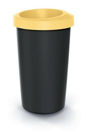 Prosperplast Odpadkový koš COMPACTO světle žlutý/černý, varianta 25 l