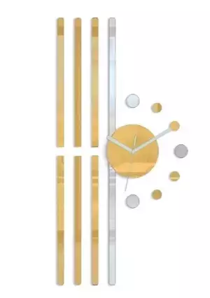 ModernClock 3D nalepovací hodiny Line zlaté