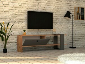 Kalune Design TV stolek OVA 120 cm antracitový/ořech