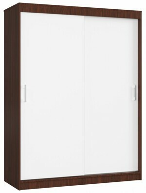Ak furniture Šatní skříň CLP Mono 150 cm wenge/bílá