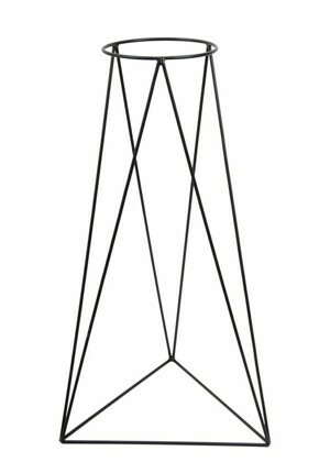HowHomely Stojan na květináč 90 cm černý