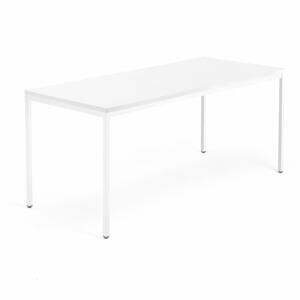 Psací stůl QBUS, 4 nohy, 1800x800 mm, bílý rám, bílá