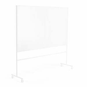 Mobilní bílá tabule EMMA, oboustranná, 2000x1200 mm, bílý rám