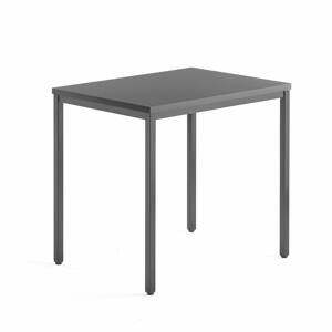 Přídavný stůl QBUS, 4 nohy, 800x600 mm, černý rám, černá
