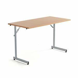 Rokovací stôl Claire, 1200x600 mm, bukový laminát/šedá