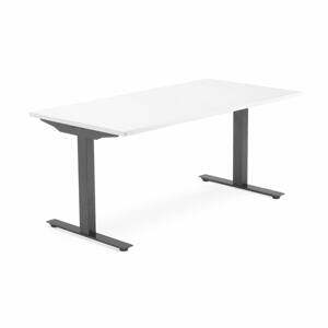 Psací stůl MODULUS, T-nohy, 1600x800 mm, černý rám, bílá