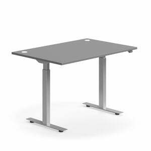 Výškově nastavitelný stůl FLEXUS, 1200x800 mm, stříbrná podnož, šedá