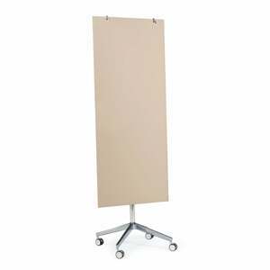 Mobilná sklenená magnetická tabuľa STELLA, 650x1575 mm, svetlohnedá