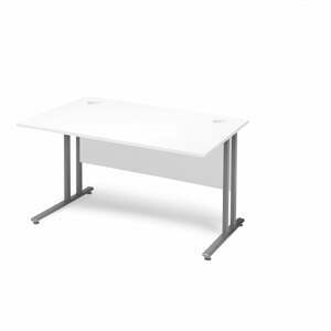 Kancelársky pracovný stôl FLEXUS, rovný, 1200x800 mm, biela