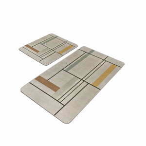 Světle hnědé koupelnové předložky v sadě 2 ks 60x100 cm – Mila Home