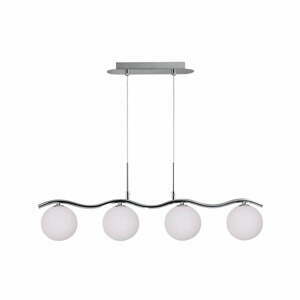 Závěsné svítidlo ve stříbrné barvě se skleněným stínidlem 12x79 cm Ramon – Candellux Lighting