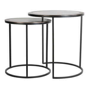 Kovové kulaté odkládací stolky v sadě 2 ks ø 50 cm Talca – Light & Living