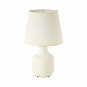 Bílo-krémová keramická stolní lampa s textilním stínidlem (výška 24 cm) – Casa Selección