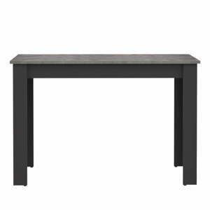 Černý jídelní stůl s deskou v dekoru betonu 110x70 cm Nice - TemaHome