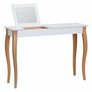 Bílý toaletní stolek se zrcadlem Ragaba Dressing Table, délka 105 cm